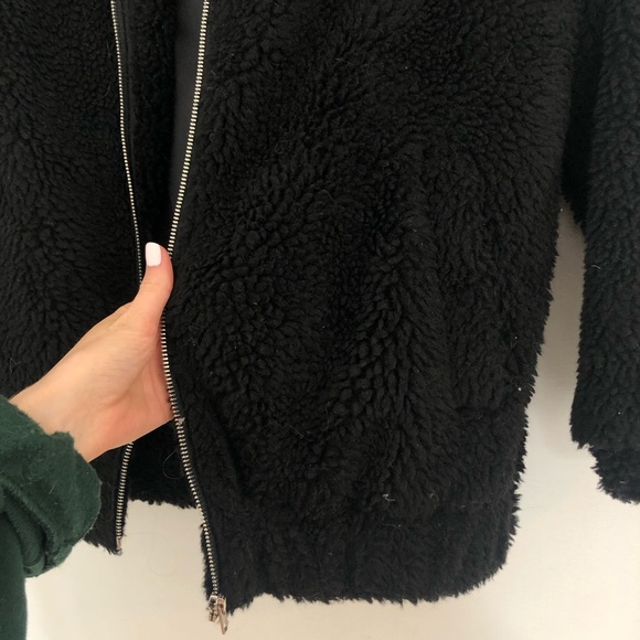 Black Teddy Coat - Picture 3 of 4